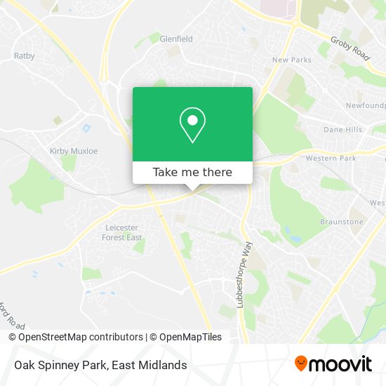 Oak Spinney Park map