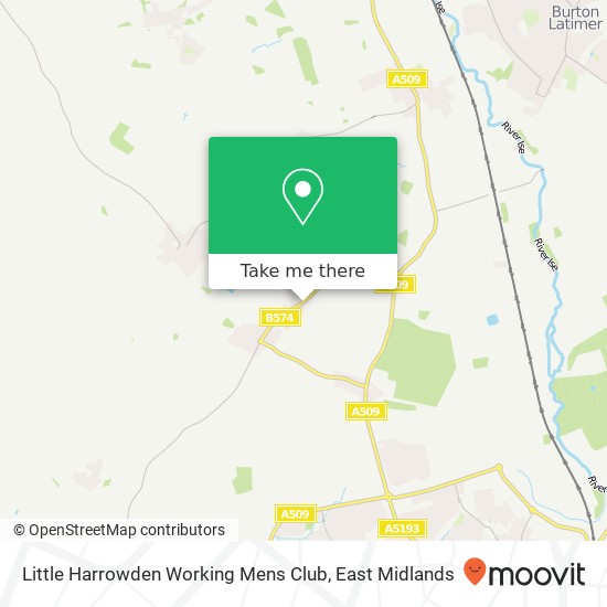 Little Harrowden Working Mens Club map