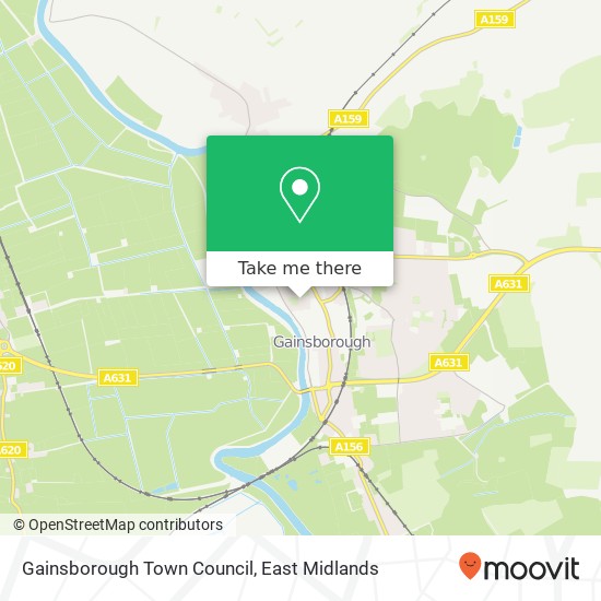 Gainsborough Town Council map