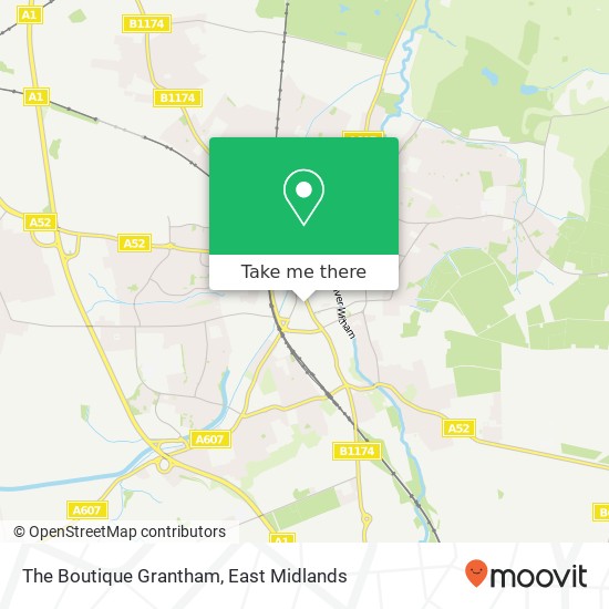 The Boutique Grantham map