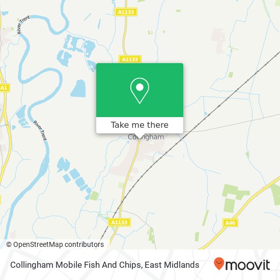 Collingham Mobile Fish And Chips map