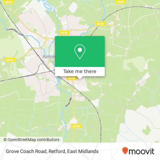 Grove Coach Road, Retford map