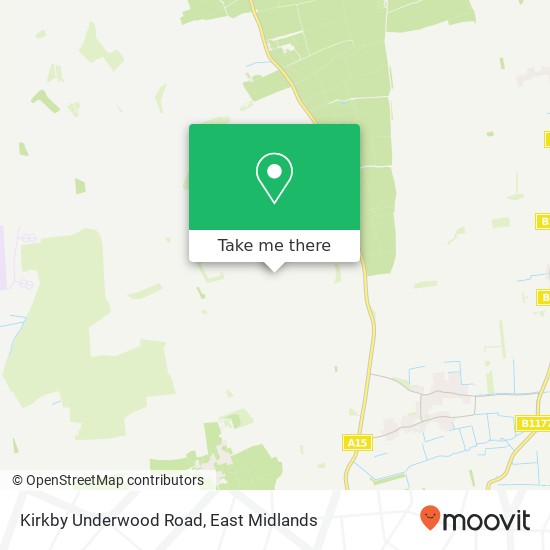 Kirkby Underwood Road map