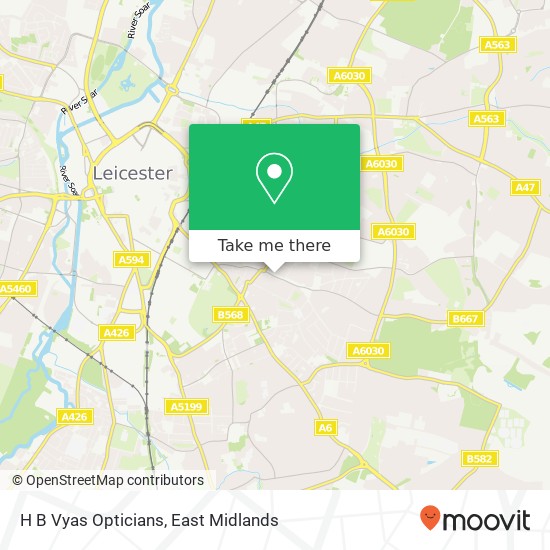 H B Vyas Opticians map