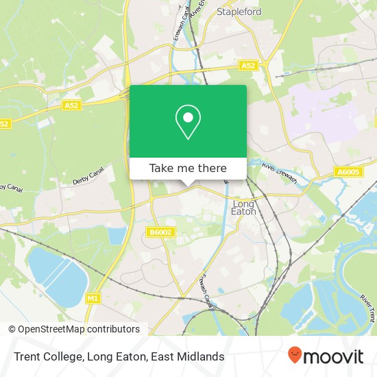 Trent College, Long Eaton map