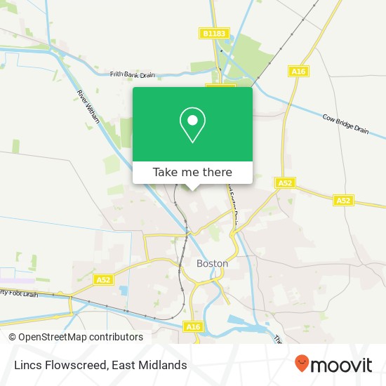 Lincs Flowscreed map