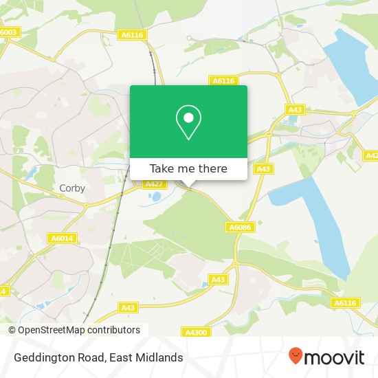 Geddington Road map