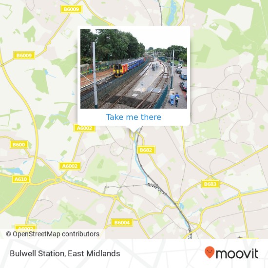 Bulwell Station map