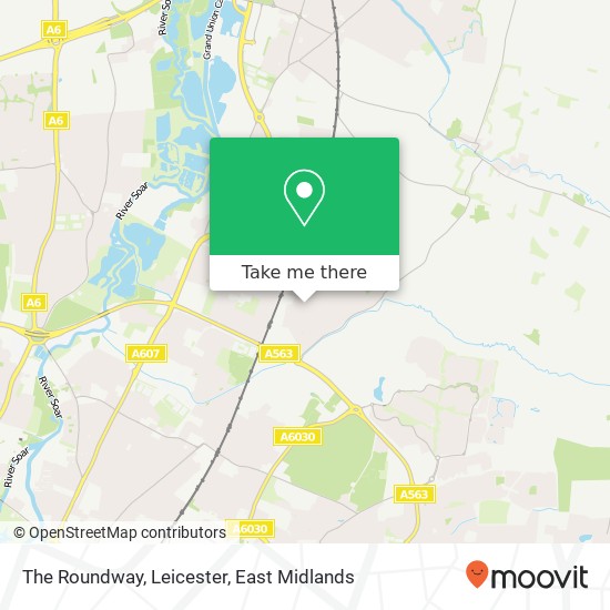 The Roundway, Leicester map