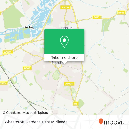Wheatcroft Gardens map