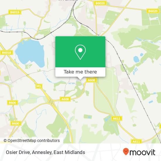 Osier Drive, Annesley map