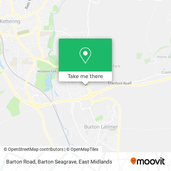 Barton Road, Barton Seagrave map