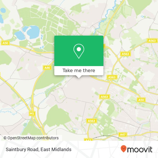 Saintbury Road map