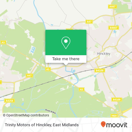 Trinity Motors of Hinckley map