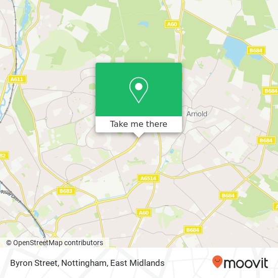 Byron Street, Nottingham map