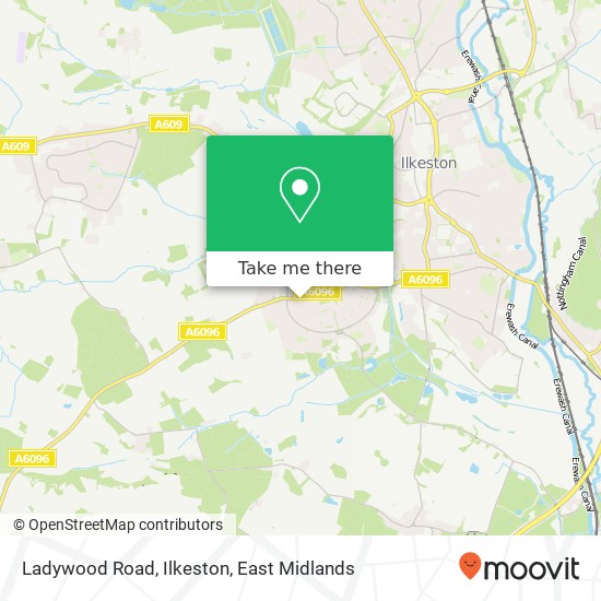 Ladywood Road, Ilkeston map
