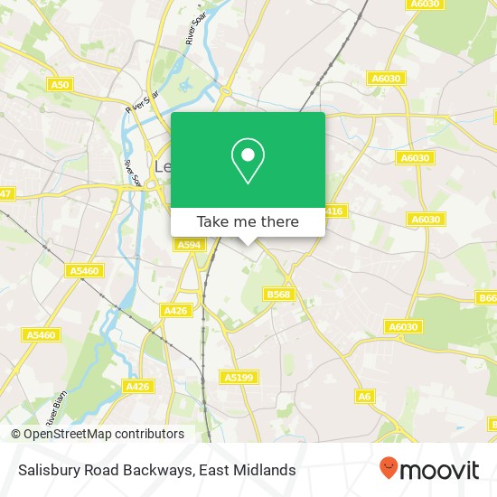 Salisbury Road Backways map