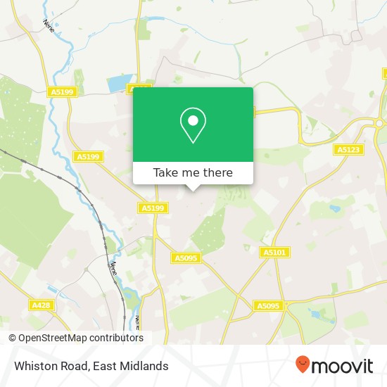 Whiston Road map