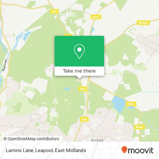 Lamins Lane, Leapool map