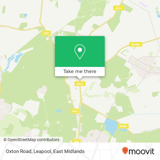 Oxton Road, Leapool map