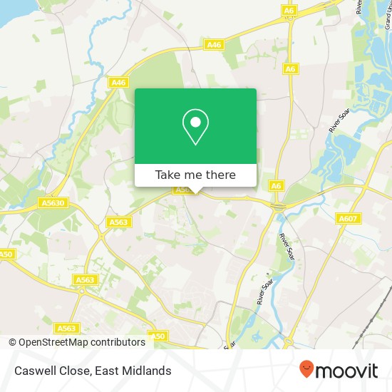 Caswell Close map