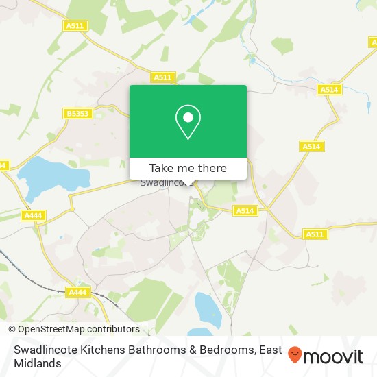 Swadlincote Kitchens Bathrooms & Bedrooms map