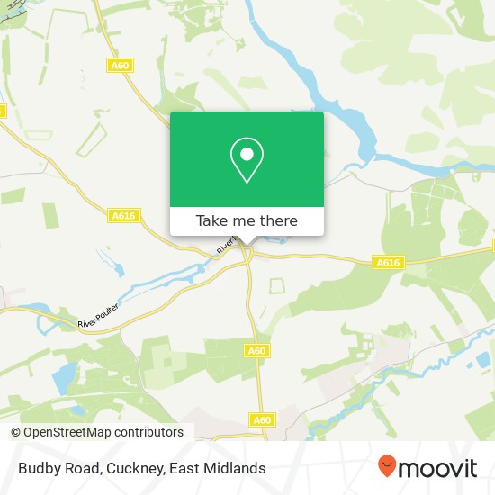 Budby Road, Cuckney map