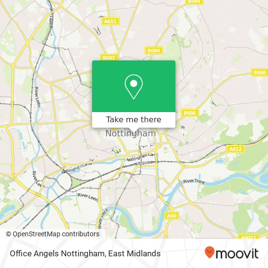 Office Angels Nottingham map