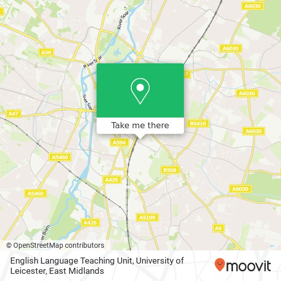 English Language Teaching Unit, University of Leicester map