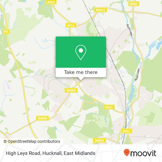 High Leys Road, Hucknall map