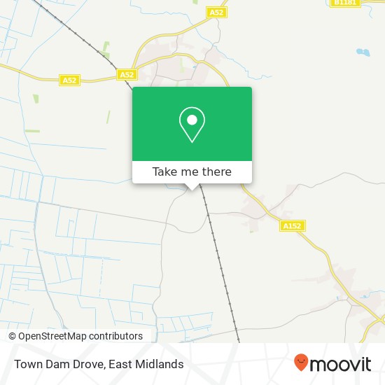 Town Dam Drove map