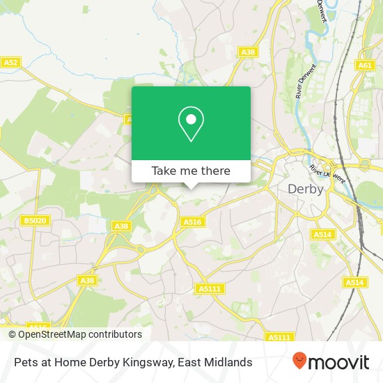 Pets at Home Derby Kingsway map