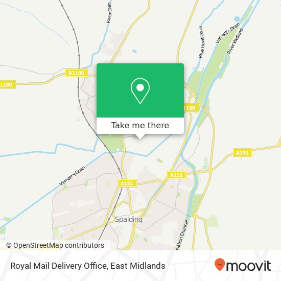 Royal Mail Delivery Office map