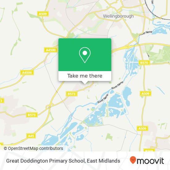 Great Doddington Primary School map