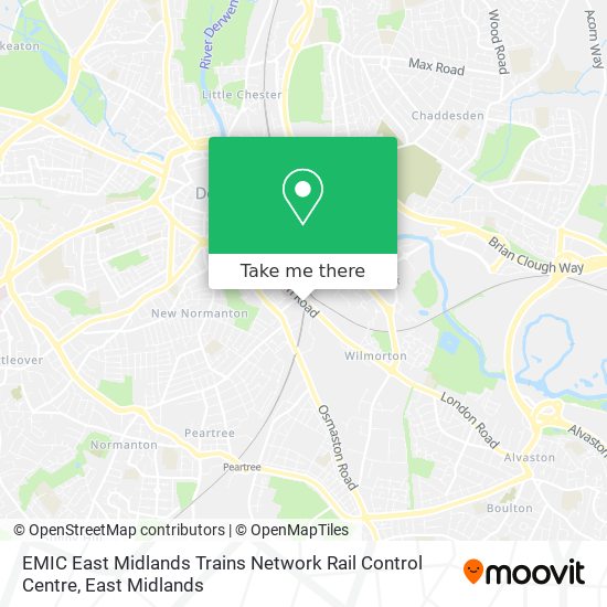 EMIC East Midlands Trains Network Rail Control Centre map