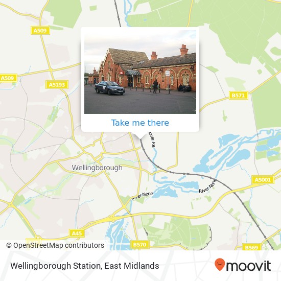 Wellingborough Station map