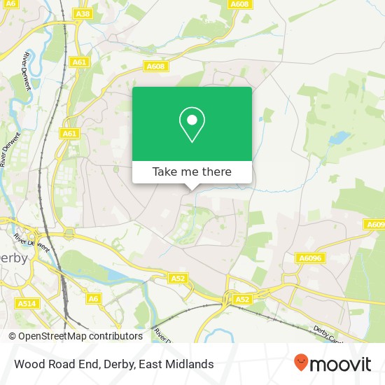 Wood Road End, Derby map