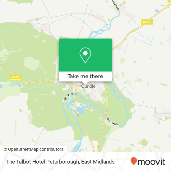 The Talbot Hotel Peterborough map