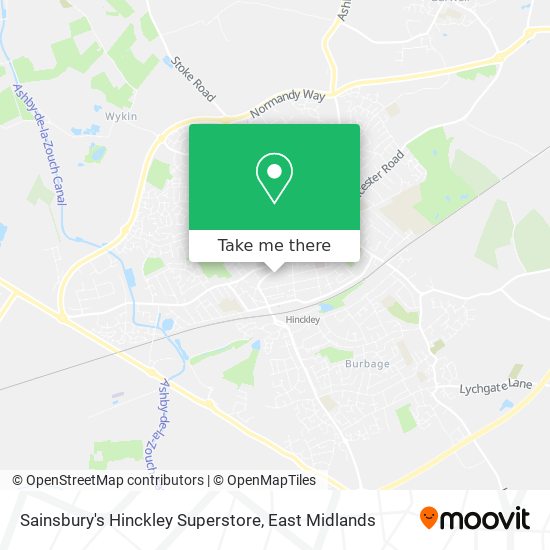 Sainsbury's Hinckley Superstore map