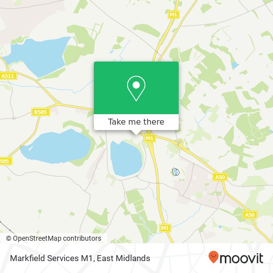 Markfield Services M1 map