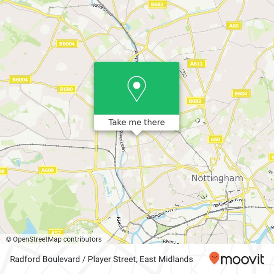 Radford Boulevard / Player Street map