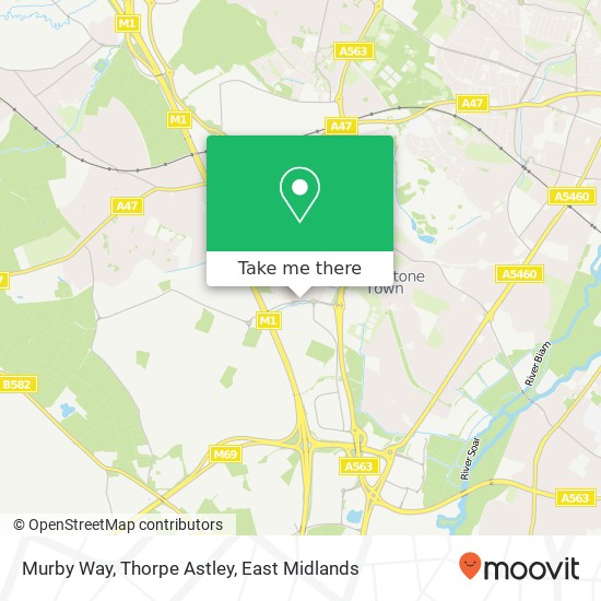 Murby Way, Thorpe Astley map