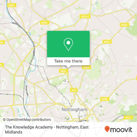 The Knowledge Academy - Nottingham map