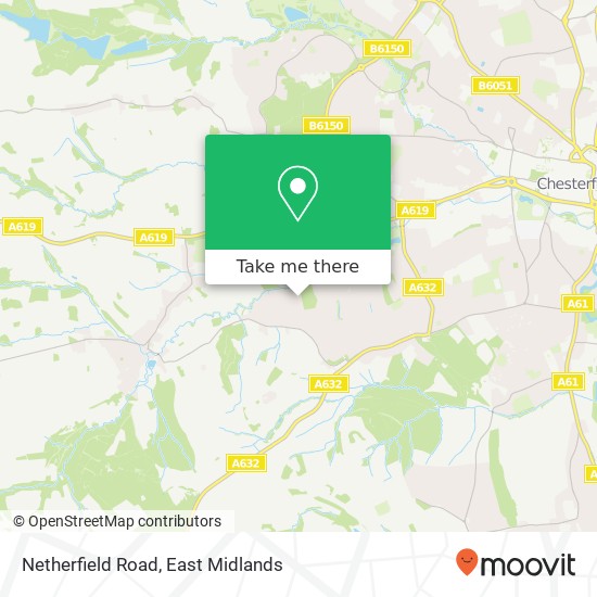 Netherfield Road map