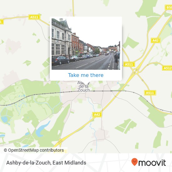 Ashby-de-la-Zouch map