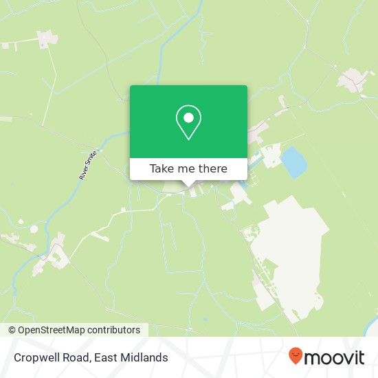 Cropwell Road map