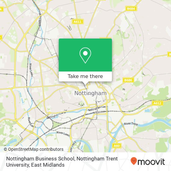Nottingham Business School, Nottingham Trent University map