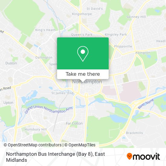 Northampton Bus Interchange (Bay 8) map