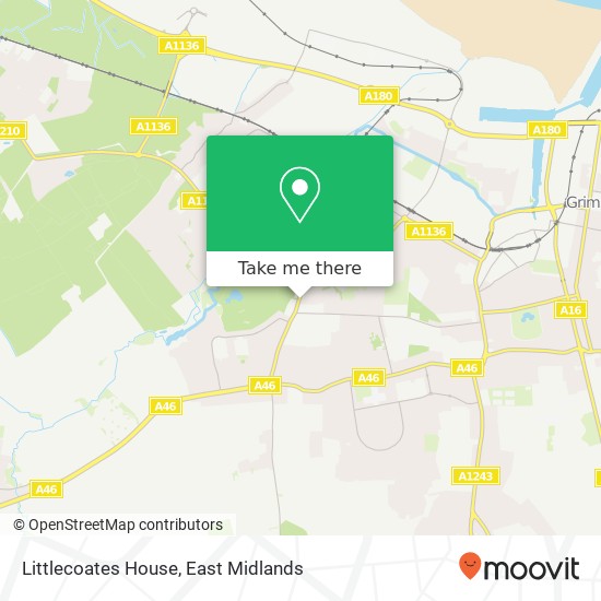 Littlecoates House map