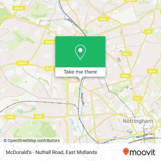 McDonald's - Nuthall Road map